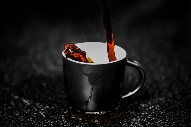 black cup of coffee