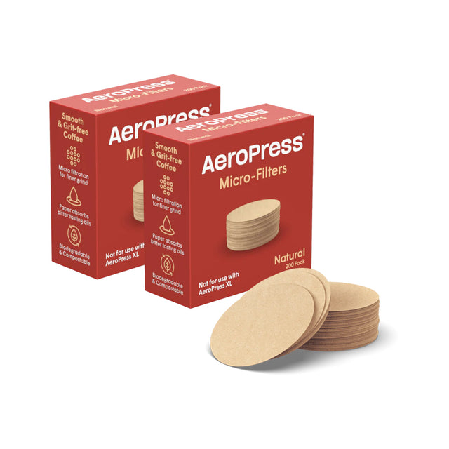 2 Pack of AeroPress Natural Paper Micro-Filters Bundle