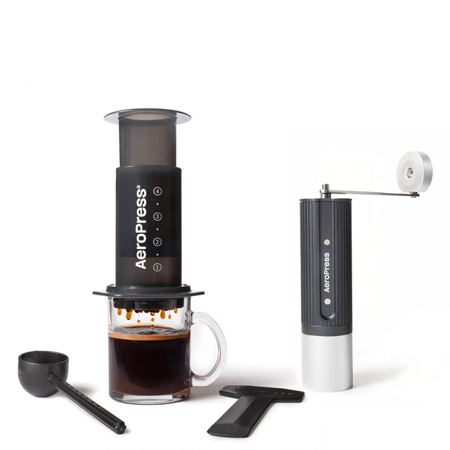 AeroPress Manual Grinder + Original Coffee Maker Bundle